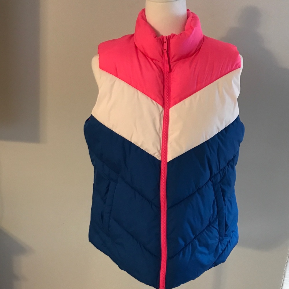 🌻 Gap Color Block Light Weight Puffer Vest
